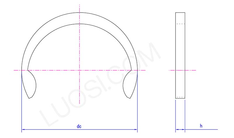 Carbon steel spring retaining rings Carbon steel spring retaining rings
