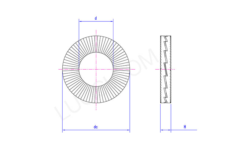 Double Fold Self Locking large Washers