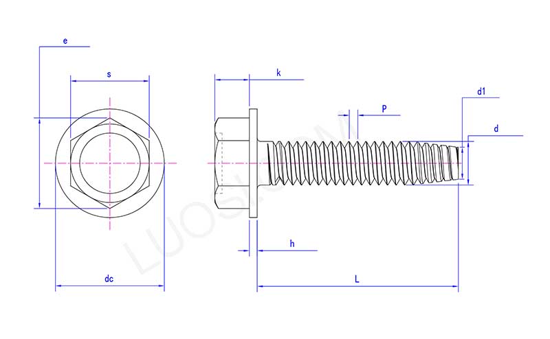 Hex Flange Head Concrete Anchor Screw Hex Flange Head Concrete Anchor Screw