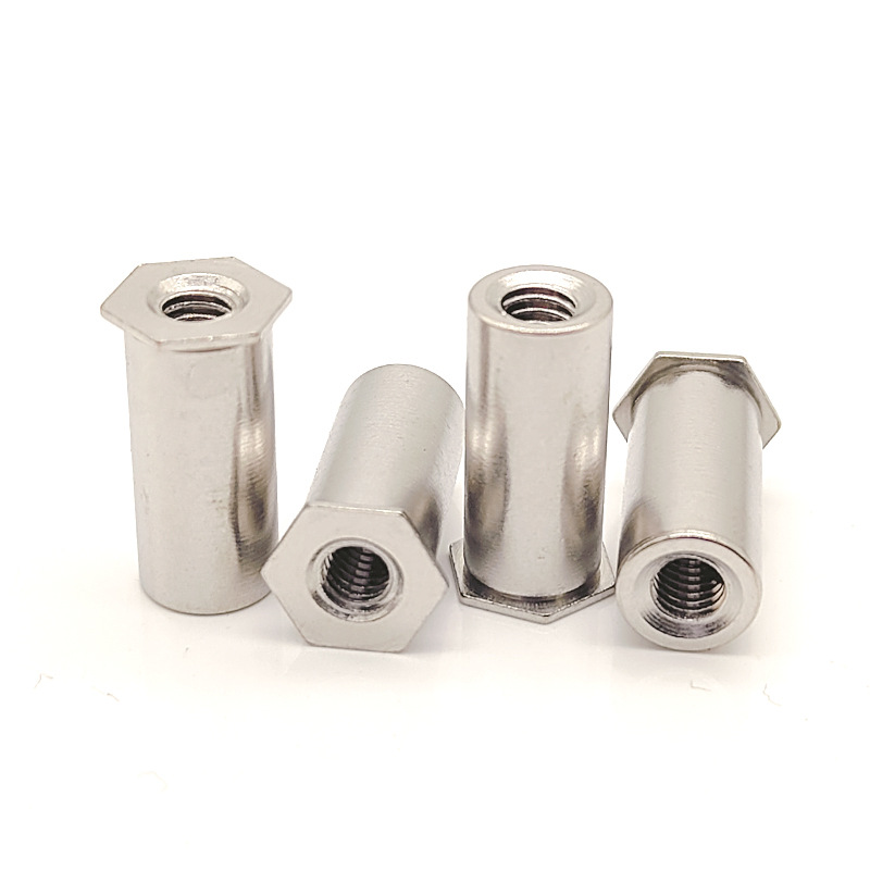 Шестигранна заклепка з наскрізним отвором цинкового синього кольору